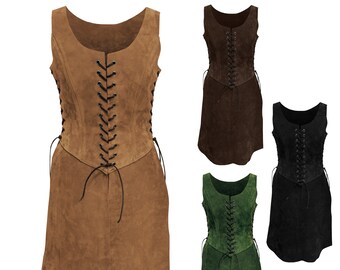 Suede Bodice with Skirt - Adventuress - Sizes 34-46 LARP