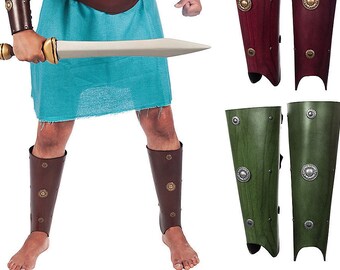 Leather Greaves - Centurio - LARP