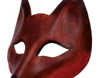 Venetian Leather Mask - Volpe de cuoio - fox