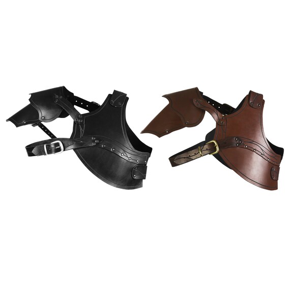 Chest Protector Ranger Leather Armour Larp Etsy