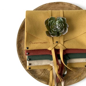 Vegan Custom Faux suede Photo Envelope for photographers- 10 envelopes