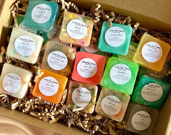 Sample Soap, Guest Soap, Travel Soap Favors, Soap Sample Set, Glycerin Soap, Mini Soaps In a Box, 20 Soap Sampler, Christmas Soap Gift Box