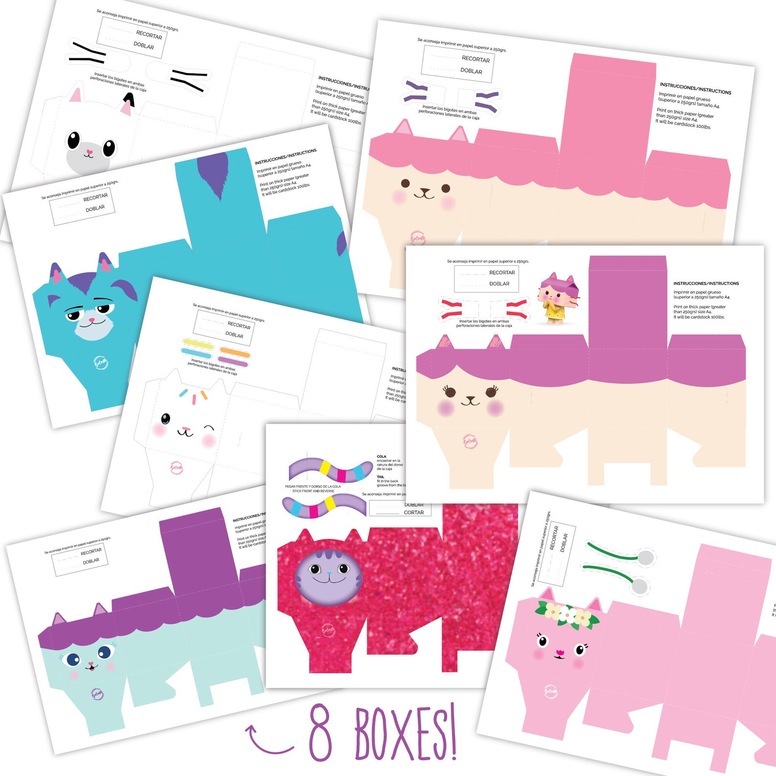 Kit Printable Gabby S Dollhouse Instant Downloaded Box - Etsy