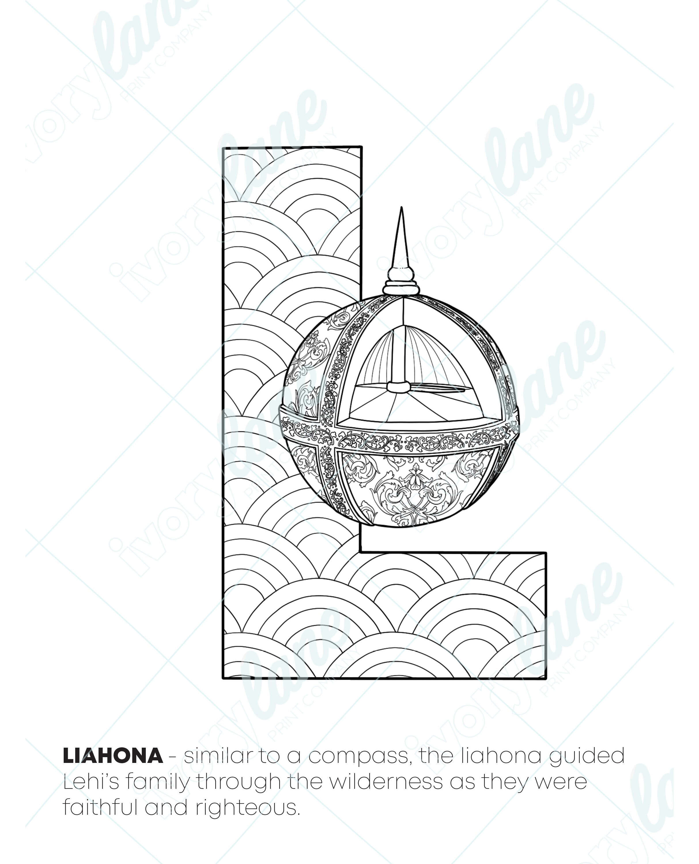 LDS Alphabet Coloring Pages / Printable PDF - Etsy España