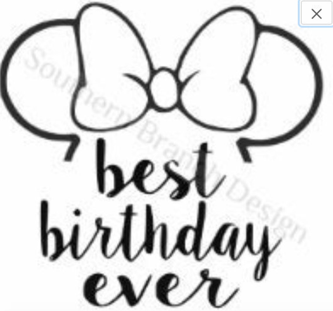 Best Birthday Ever SVG Disney Shirt Birthday Shirt Minnie  Etsy