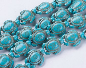 Bead Gallery Ceramic Multi-Colored Turtle Beads 10 Pc
