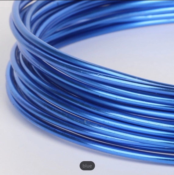 UK Seller Craft Wire 2mm 5 Meter Coil of Coloured Aluminium Jewellery Wire