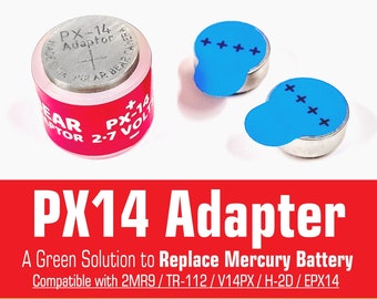 PX14 2MR9 Battery Adapter (Epx14, V14px, H-2d, Hs-2D, KM-2D, TR112, TR-112, TR-122R, A14PX) 8mm Super-8 Camcorder Made in England