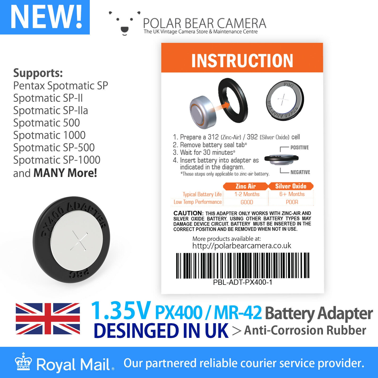 1.35v PX400 Film Camera Battery Adapter 6 Battery Replace Etsy España