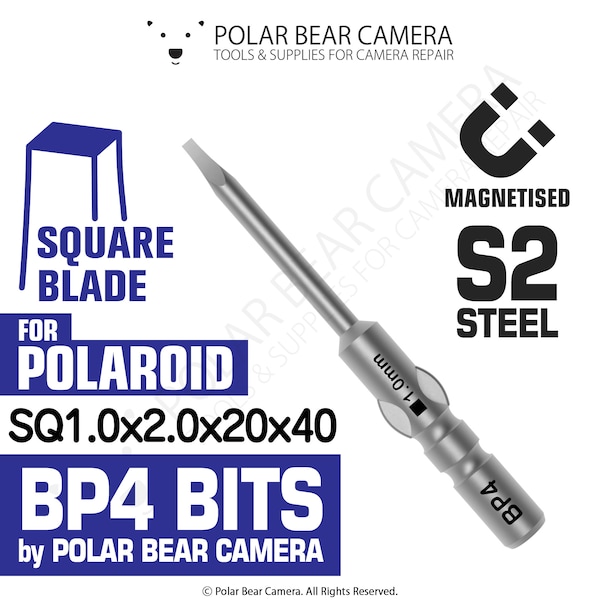 Polaroid SX70 Sonar 680 Square Screw Screwdriver Bit [UK MADE]