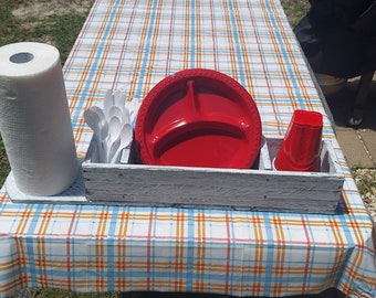 Picknick Caddy mit Halter für Papierhandtücher