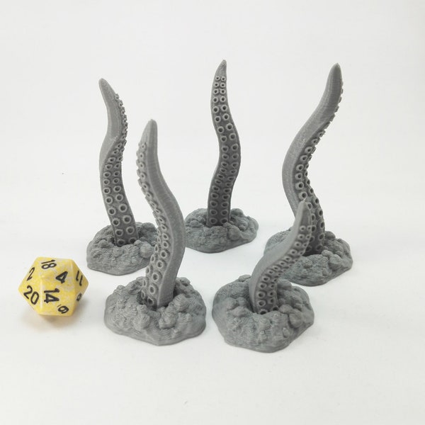 Tentacles | Set 5x | 28mm Dungeons and Dragons Terrain | DnD Terrain | Tabletop Terrain