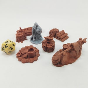 Adventurer&#39;s Camp Items - 28mm Dungeons and Dragons Terrain