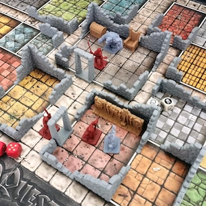 Set of 20x Corner Walls for HeroQuest – 3D Printed Dungeon Terrain Set for Tabletop Adventures