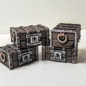 Locked Chest - Set 4x | 28mm Dungeons and Dragons Miniatures | D&D Miniatures