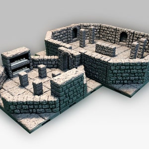 Crypt Encounter | Set 29x Dungeon Tiles - 28mm Dungeons and Dragons Terrain | D&D Terrain | Dragonlock