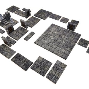 3d Printed Dungeon Tile Set | 28mm Dungeons and Dragons Terrain | Tabletop Terrain