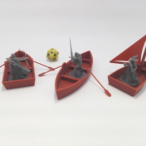 Small Boats | Set 3x | 28mm Dungeons and Dragons Terrain | D&D Terrain | Tabletop Terrain