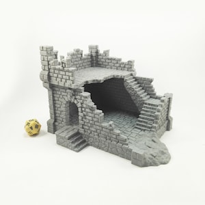 Ruined Building | 28mm Dungeons and Dragons Terrain | Tabletop Terrain
