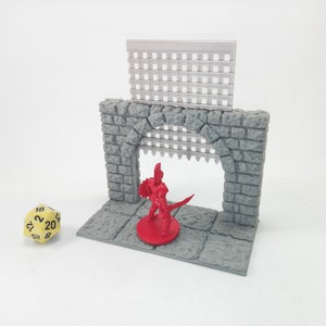 Keep Portcullis  | 28mm Dungeons and Dragons Terrain | DnD Terrain | Tabletop Terrain