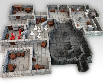 Modular Dungeon - Set 144x Dungeon Tiles - Dragonlock Ultimate