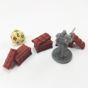 Treasure Chests | Set 3x | 28mm Dungeons and Dragons Terrain | DnD Terrain | Tabletop Terrain