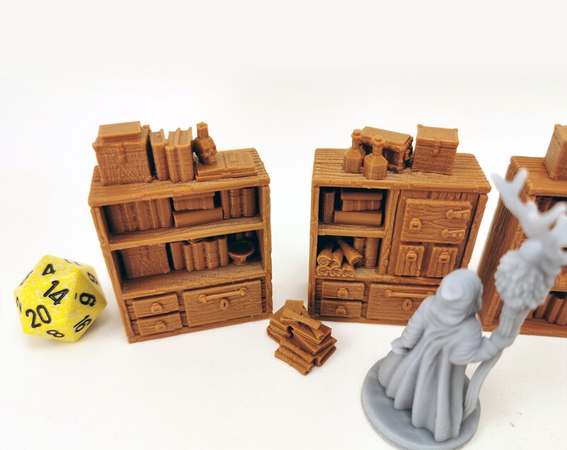 Modular Library Shelves 28mm Dungeons and Dragons Miniatures Etsy