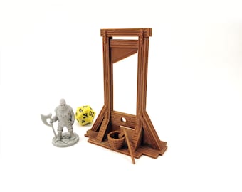 Guillotine and Executioner | 28mm Dungeons and Dragons Miniatures | D&D Miniatures | Tabletop Terrain