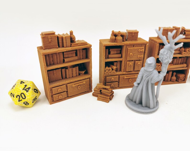 Modular Library Shelves 28mm Dungeons and Dragons Miniatures Etsy