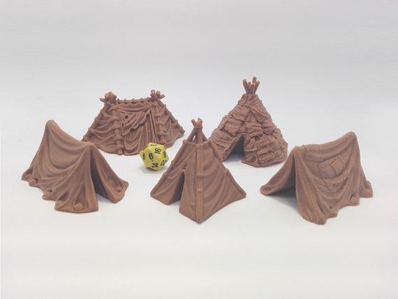 Tents Set 5x 28mm Dungeons and Dragons Terrain Dnd | Etsy