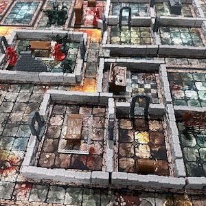 HeroQuest Modular Walls Set (x108) – 3D Printed Dungeon Terrain for Custom Adventures