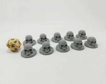 Skull Tokens | Set 10x | Death Counters for Tabletop Games