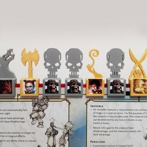 DM Screen Top Initiative Trackers with Label Frame - Dungeons and Dragons Gaming Accessories - Dungeons and Dragons Gift