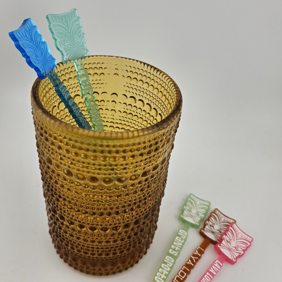 Short Custom Tiki Swizzle Sticks Etsy