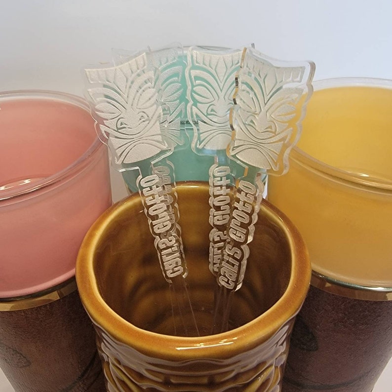 Custom Tiki Swizzle Sticks Etsy