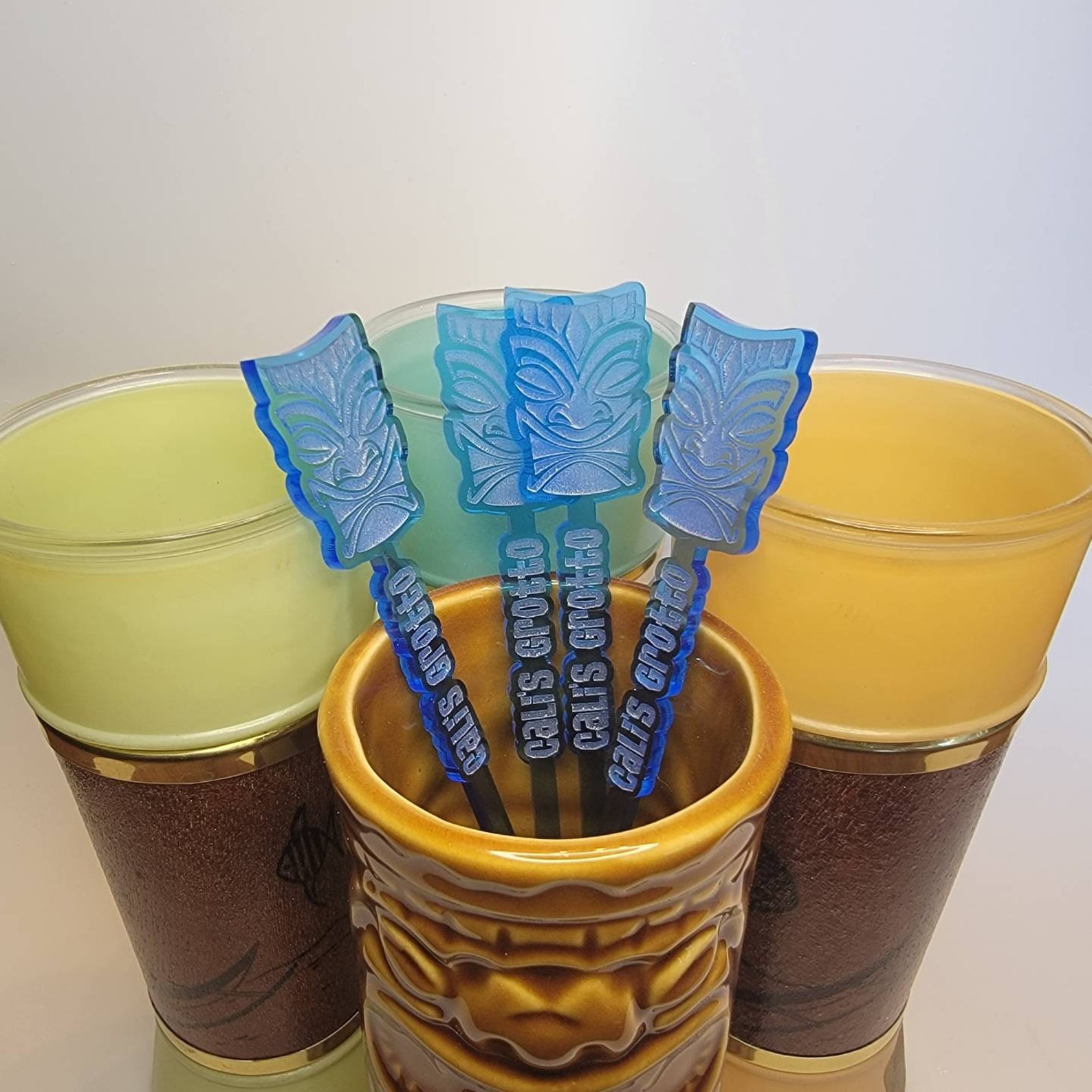 Custom Tiki Swizzle Sticks Etsy