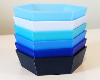 Stacking Ocean Themed Token Tray set - Medium, Large, Extra Large - Tabletop Gaming, Token Trays, Stacking Trays, Board games, Gaming Trays