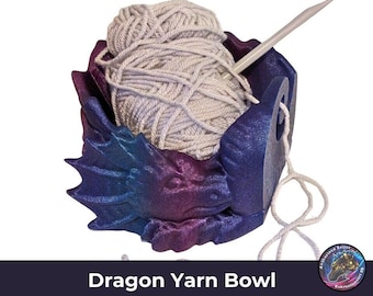 Dragon Yarn Bowl, Dragón, Yarn Bowl, Soporte de lana de dragón, Cuenco de dragón, Cuenco de lana, Accesorio de dragón