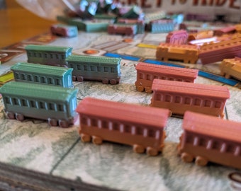 Alternative TTR Trains - Two Tone Colours - Board Game Pieces - Limited Edition