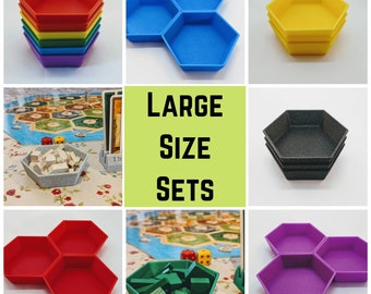 Set of 1, 3, 6 or 9 stacking tabletop token trays - Large Size -Board games, D&D, invitation to play - Available in a wide range of colours!