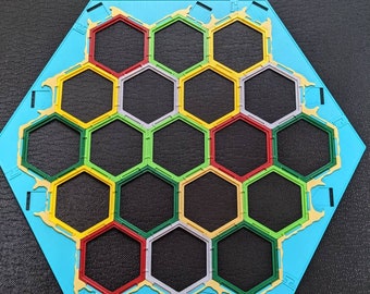 Juego de marcos de azulejos hexagonales para juegos de mesa: variantes de 2-4 y 5-6 jugadores