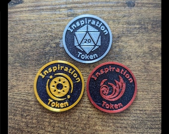 D&D Inspiration Tokens, Dungeon Master tokens, token set, RPG, Tabletop Gaming