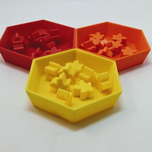 3D Printed Hexagon Token Trays, Board Game Storage