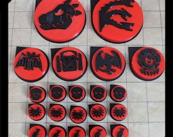 D&D monster tokens, enemy tokens, dnd tokens, token set, RPG, Tabletop Gaming