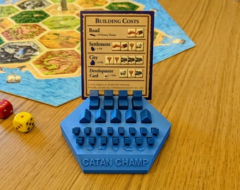 3D Printed Catan Core Game Pieces Case - Wide range of colours available! - Personalised - Magnetic - Unofficial