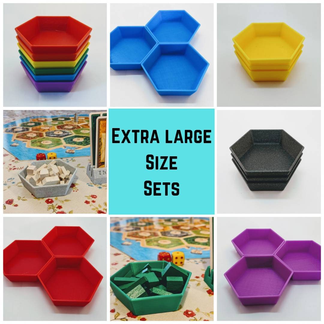 Set of 2 4 or 6 Stacking Tabletop Token Trays Extra Large Etsy