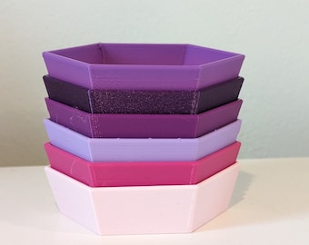 Stacking Fushia Themed Token Tray set - Medium, Large, Extra Large - Tabletop Gaming, Token Trays, Stacking Trays, Board games, Gaming Trays