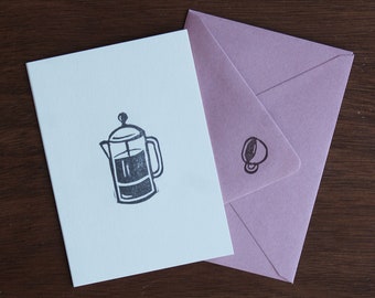 Breakfast Stationary - Hand Printed Cards and Envelopes