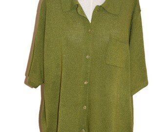 Olive Oversized 90's Sweater