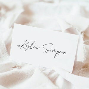 Marque-places pour calligraphie, marque-places pour mariage, modèle de marque-place, à imprimer vous-même, imprimable, fichier numérique, marque-places PDF, cartes de visite